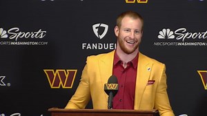 Carson Wentz introduced as Washington Commanders' new quarterback
