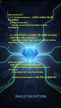 ఆబ్జెక్ట్ క్రియేషన్ ని లాక్ చేయండి! 🔒 Private Constructor & Singleton | CS Guru Telugu