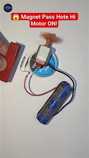 😱 Magnet Pass Hote Hi Motor ON! Reed Switch Ka Secret Circuit #dcmoter #shorts #experiment