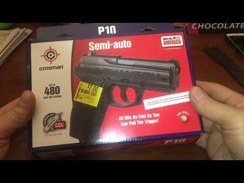 unboxing Crosman p10 Phantom BB Gun CO2 Semi Auto Pistol Walmart Clearance