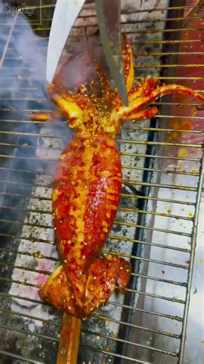 Cooking a Massive Giant Squid: A Seafood Delight