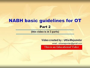 NABH basic guidelines for OT - Part 2