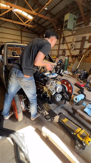 Niles Lee on Instagram: "Small Block Chevy gets modern EFI! Installing this brand new Holley intake onto my V8 swapped 1987 Chevy S10! #fabrication #enginebuilding #engine #diy #chevy #chevrolet #sbc #efi #carguy #cargirl #hotrod #minitruck #fyp"
