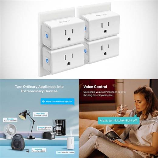 Don't Pay $30, Get a Kasa Smart Plug Mini 15A (4-Pack) for $18.99