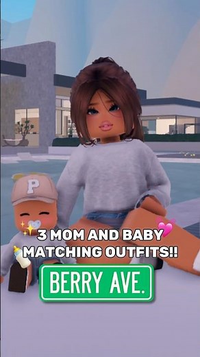 BERRY AVENUE MOM AND BABY MATCHING OUTFITS!! 👶🏽🍼💓 #berryave #robloxrp #bloxburg #brookhaven