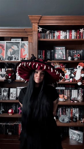 7.5K views · 264 reactions | 2 mushroom hat patterns combined, both by Twisted Hatter. Teeth added by me, not in the patterns. #crochet #crocheting #mushroomhat #witchy #halloween | Hooks & Twists | Facebook