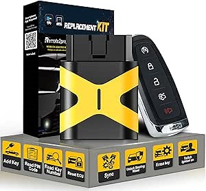 Self Programmable Car Key Fob/DIY Programming Car Key Smart Keyless Entry Remote Replacement for Ford Edge/Escape/Focus with FCC: M3N5WY8609 (5 Button)