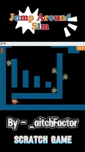 Jump around Sim prealpha v0.0045 by _aitchFactor scratch game indie game 2d platformer