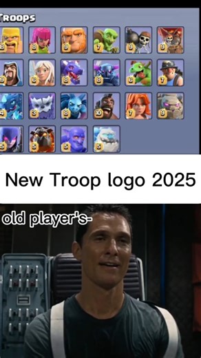 New Troop logo 2025 vs Old troop logo 2015❤️🗿 #shorts #clashofclans #coc #sumit007