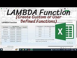 LAMBDA Function in Excel | Make Custom or User Defined Functions