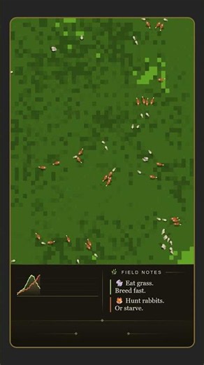 Foxes Hunt Themselves to Extinction — Predator-Prey Simulation #satisfying #ecosystem #simulation