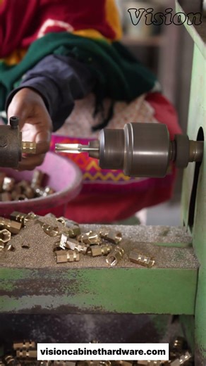 At Vision Cabinet Hardware, solid brass components are carefully machined to ensure flawless finish.