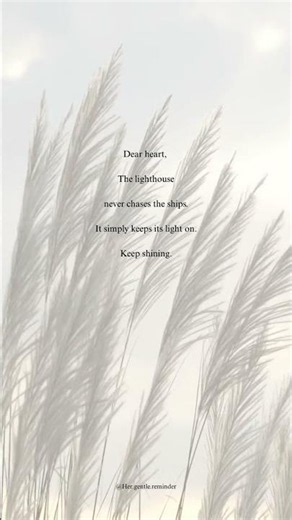 The Lighthouse Never Chases the Ships 🤍 | Dear Heart