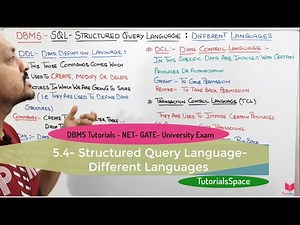 5.4- Components of sql | DML, DCL, DDL, DTL In SQL | SQL Languages | introduction to sql course