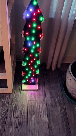 Old, homemade Xmas tree brought back to life with an RPI3B+ and ws2811 pixels.