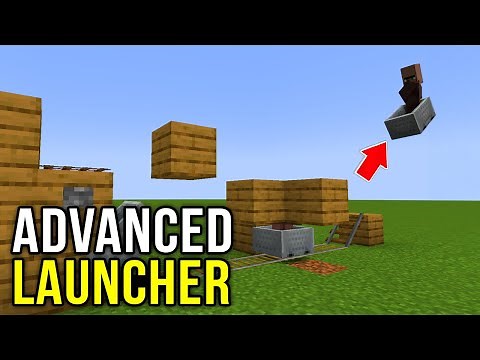How To Build ADVANCED Minecart Launcher (How To Launch Villagers)