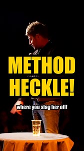 31K views · 274 reactions | "METHOD HECKLE" The timing of this was spectacular! Watch till the end! #funny #heckle #improv #comedy | Scott Bennett Comedian | Facebook