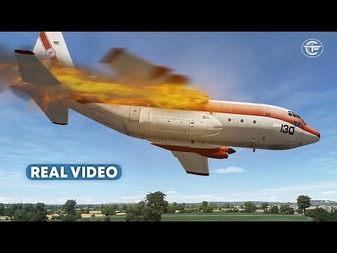 Lockheed C-130 Breaks Up and Crashes in California (With Real Video)