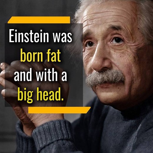 25M views · 143K reactions | He was born with a fat head, hated his teachers, failed exams, and then became history's smartest person. This is the amazing story of how a quiet, quirky clerk revolutionized not just science, but how we see our place in the universe. E=mc awesome! | Life Stories | Facebook