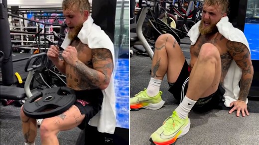 Watch Jake Paul's legs shake in brutal training exercise for Tommy Fury fight