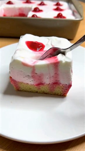 Easy 4-Ingredient Valentine Cherry Vanilla Cool Whip Milk-Soaked Poke Cake Blush Pink Cherry Vanilla Cool Whip Dream Milk-Soaked Valentine Poke Cake Ingredients: 1 box white or vanilla cake mix, baked in a 9×13-inch pan 1 cup vanilla pudding, prepared | Easy Recipes