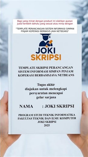 Template Skripsi: Sistem Informasi Simpan Pinjam Koperasi Java NetBeans #JokiSkripsi #JasaSkripsi