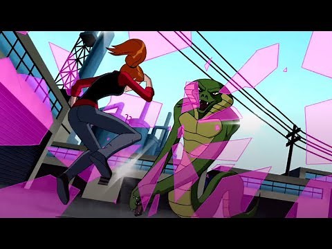 Ben 10 Alien Force - Gwen and Kevin vs Serpent