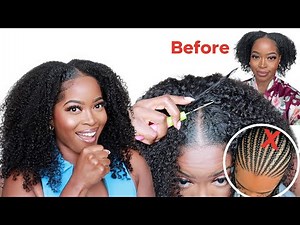 YOU’VE BEEN DOING IT WRONG! ❌😵 NO Braids Crochet V Part Wig Method🔥 NO LACE, NO GLUE ft. Unice Hair