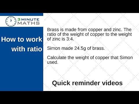 Brass is made from copper and zinc ratio question - GCSE maths grade 4