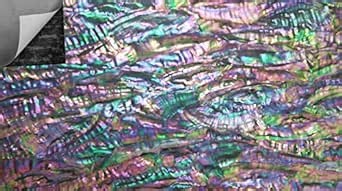 GOMMO Purple Paua Abalone Shell Flat Sheet for Inlay and Overlay with Backside Tape Unbendable (240mm×140mm)