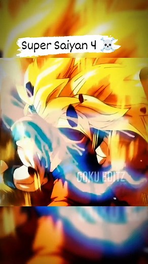 Goku Super Saiyan 4 Transformation ☠️💥 #gokueditz #phonk #dbz #edit #goku #anime | Goku Editz