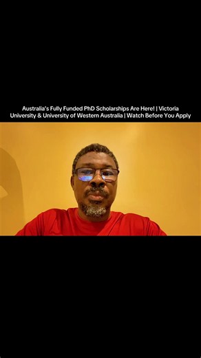 Fully Funded PhD Scholarships in Australia 2026 | Victoria University & University of Western Australia #foryou #scholarship #careeradvice #education