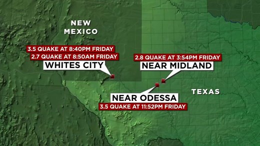 4 earthquakes shake Texas in 24 hours