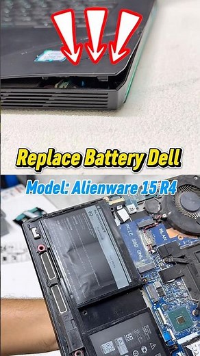 Replacement battery Dell Alienware 15 R4 #tips #laptop #repair #battery #dell