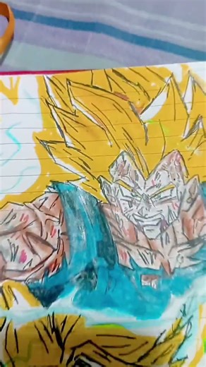 Majin Vegeta ssj Vs Goku ssj drawing part 1