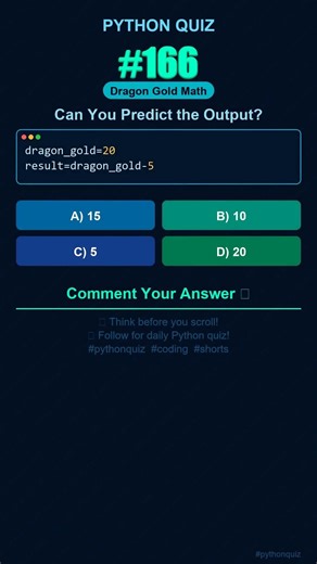 Python Quiz #166 — Can You Predict the Output? #shorts #python