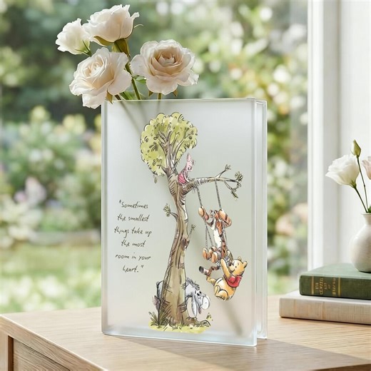 Vintage Winnie the Pooh Book Vase, Acrylic Book Shaped Flower Vase With Classic Cover, Pooh Bear Vase Decor, Book Lover Acrylic Vase - Etsy