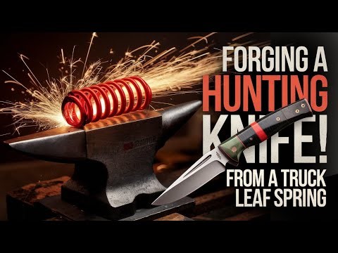 Forging a Hunting Knife from a Truck leaf spring