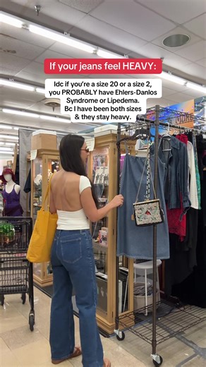 If you have EDS & lipedema, have you noticed that you avoid jeans like the plague because they feel so heavy? Of course this isn’t meant to diagnose ANYONE, but if you’re already wondering if you have those conditions (please see a vascular Dr for lipedema & geneticist for EDS)- or know you do & are looking for relatable validation - check out what I’ve learned. With Ehlers-Danlos Syndrome, your connective tissue is extra loose and your nerves are more sensitive, so even light pressure from a wa