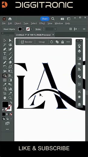 Modern Logo Design in Adobe Illustrator | Clean & Creative Tutorial #diggitronic