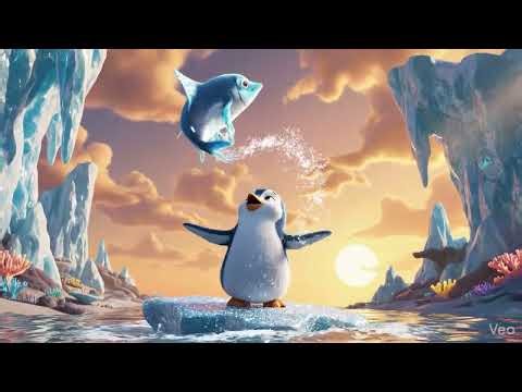 Surprised Penguin 🐧🌊🐟😳 | Funny Ocean Surprise #penguin #dreamyvisuals #fantasyworld