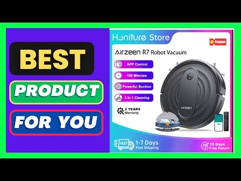 Airzeen R7 Robot Vacuum Mop 3-in-1 Cleaning 3000Pa