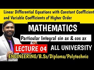 LDE with Constant Coefficients and Variable Coefficients of Higher Order||LECTURE 4|PRADEEP GIRI SIR