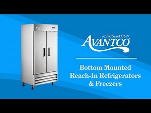 Avantco Bottom Mounted Reach-In Refrigerators and Freezers
