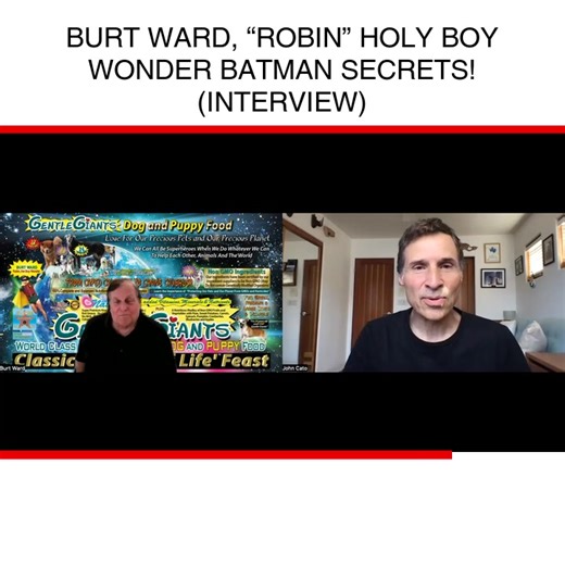Burt Ward, Robin the Boy Wonder, from Batman the Original Series, has a great time talking with John Cato in this Behind the Scenes interview. Burt talks about all the mishaps and dangerous stunts he was put through that almost killed him on the Batman set and his beyond belief initial audition for Batman and the fact that it was his first television audition ever! In addition, Burt talks about his dear friend, Adam West, their special bond, hysterical pranks on each other and Adam's suspicious 