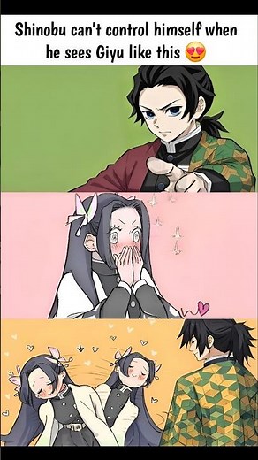 Shinobu can't control himself when he sees Giyu like this 😍
