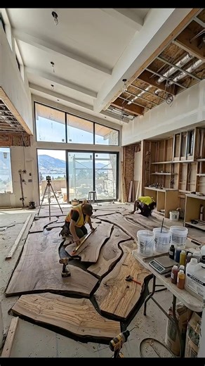 Modern kitchen Renovation. ✨🔧🧱 #shorts #diycrafts #diyart #restoration #epoxy