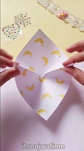 fiy easy paper craft ✨️💛 فكرة رائعة #diy #najwadiy #craft #fyp #explore