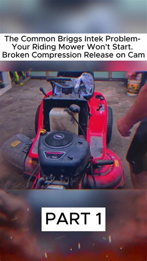 The Common Briggs Intek Problem-Your Riding Mower Won't Start. Broken Compression Release on Cam#fyp #raleyssmallengines #viral
