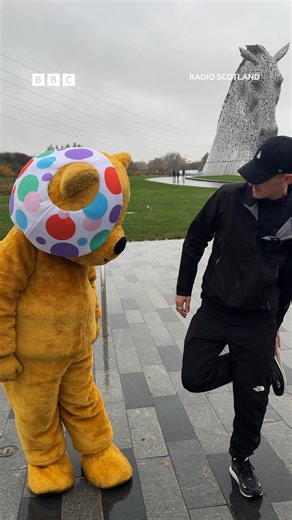 28K views · 531 reactions | Nathan Evans puts his best foot forward with our favourite bear. If our three-legged walkers have inspired you, there’s still time to show your support by donating to BBC Children in Need. You can donate any amount online at bbc.co.uk/walk | BBC Radio Scotland | Facebook